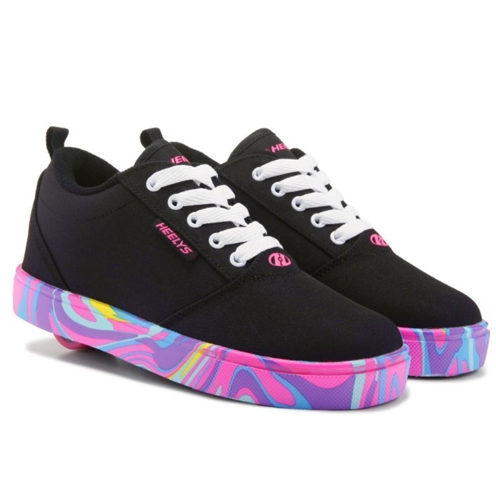 HEELYS Sneakers Pro 20 NWT Rainbow Wheeled Shoes Multicolor Pink Black Size 5 - Picture 11 of 11